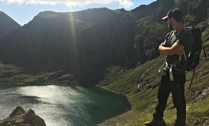 Hiking the PYG track on Mount Snowdon north Wales